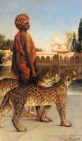 Benjamin Jean Joseph Constant - The Palace Guard With Two Leopards